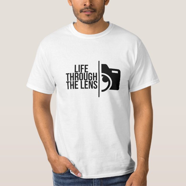 T-shirt Life Through the Lens - Citation de la photographi (Devant)