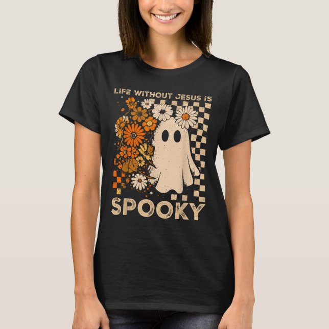 T-shirt Life Without Jesus Is Soky Floral Christian Hallow (Devant)