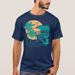 T-shirt Lifeguard Lookout Sunrise Turquoise Beach Graphism