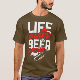 T-shirt Lifeguard on Beer Breer fun drink cadeau