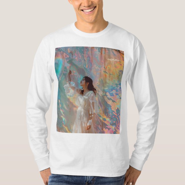 T-shirt Lifestyle avec Flare Unisex Long Manche (Devant)