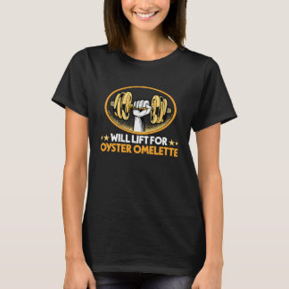 T-shirt Lift for Oyster Omelet Egg Humour plat