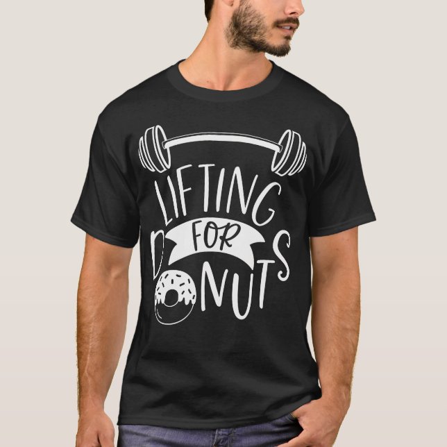T-shirt Lifting pour beignets amusant Poids Gymnase fitnes (Devant)