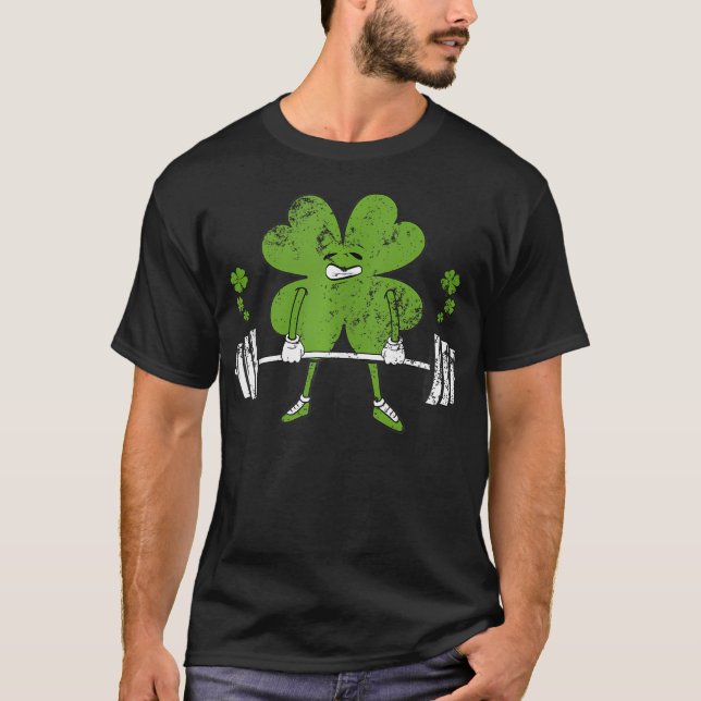 T-shirt Lifting Shamrock Jour de la Saint Patrick Fitness  (Devant)