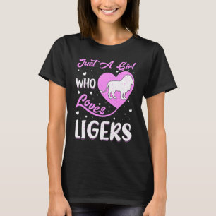 T-shirt Liger En Forme De Coeur Juste Une Fille Qui Aime L