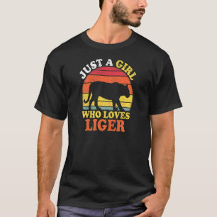 T-shirt Liger Vintage Juste Une Fille Qui Aime Liger
