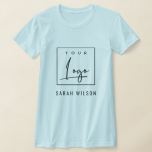 T-shirt Light Blue Business Ajoutez Votre Logo Avec Nom