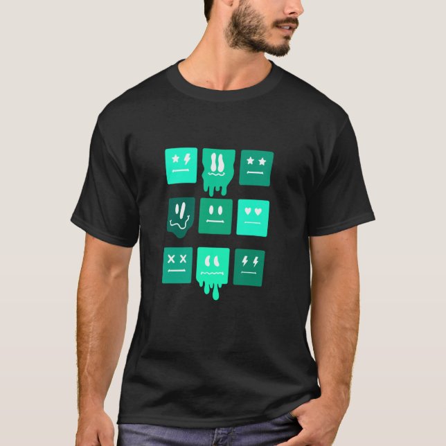 T-shirt Light Teal Aqua Moods Light Teal Aqua Graphic (Devant)