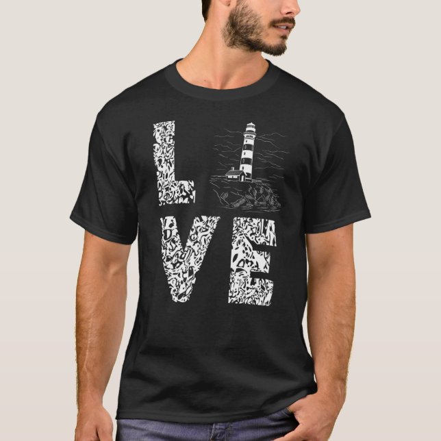 T-shirt Lighthouse Leopard Love Seaside Life Plage de voil (Devant)