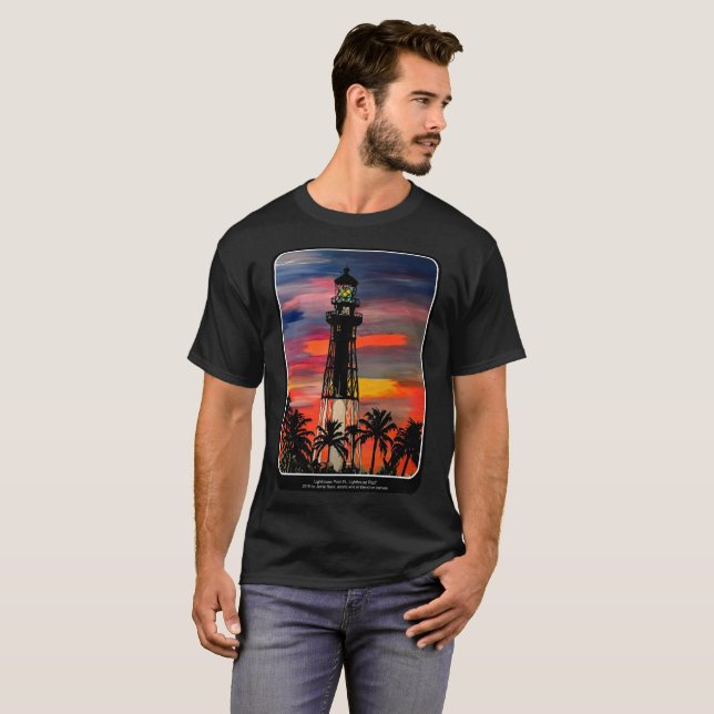 T-shirt 'Lighthouse Pop' sur un tableau (Devant entier)