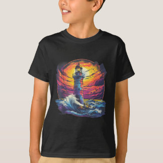 T-shirt Lighthouse Sailing Sea Beach Boating Seaside House