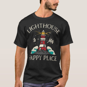 T-shirt Lighthouse Tower Beach Ocean Citations Lampe Light