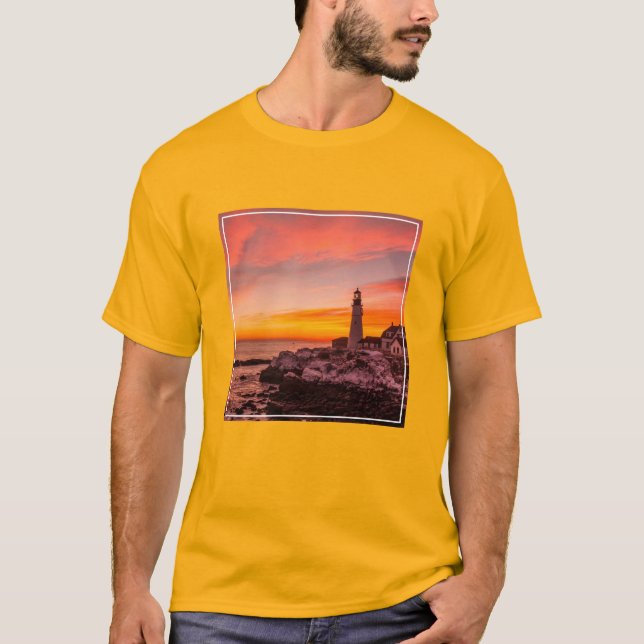 T-shirt Lighthouses |  Portland Head Cape Elizabeth Maine (Devant)