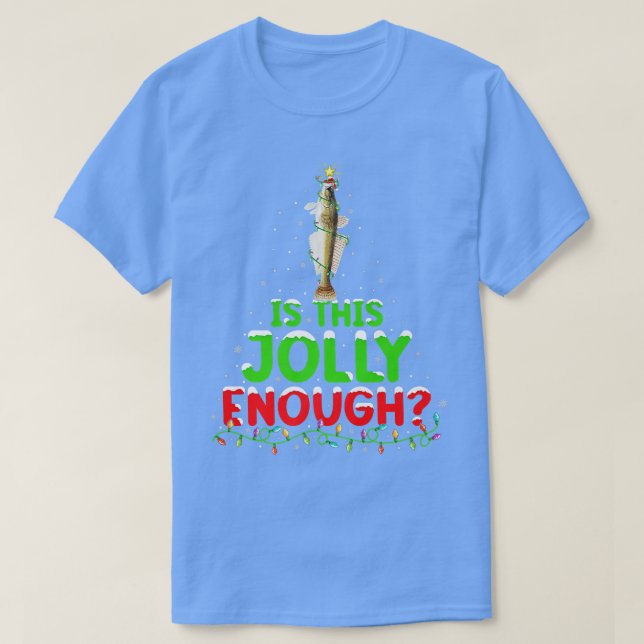 T-shirt Lighting Is This Jolly Enough Flathead Fish Christ (Design devant)