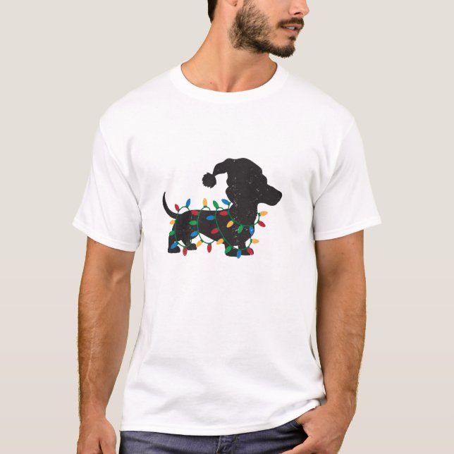 T-shirt Lights Wiener Dachshund (Devant)