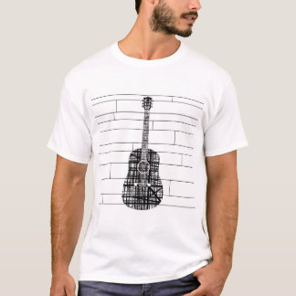 T-shirt Ligne abstraite guitare