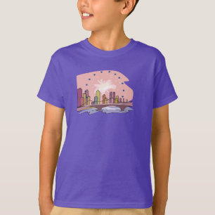 T-shirt Ligne aérienne de la ville