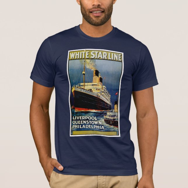 T-shirt Ligne blanche d'étoile (Devant)