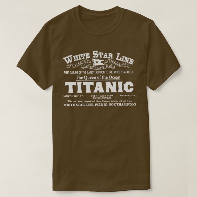 T-shirt Ligne blanche Titanic (Design devant)