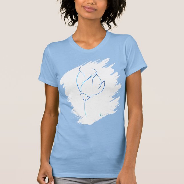 T-shirt Ligne bleu 6 (Devant)