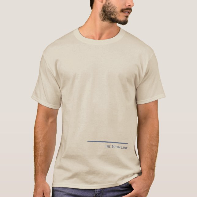 T-shirt Ligne bleue du bas (Devant)