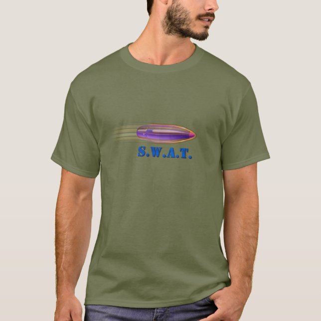 T-shirt Ligne Bleue fine - SWAT (Devant)