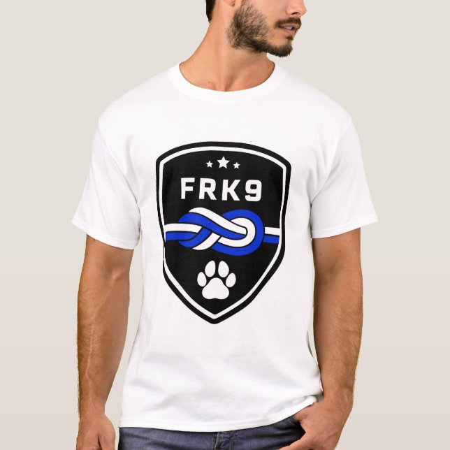 T-shirt Ligne bleue FRK9-mince (Devant)