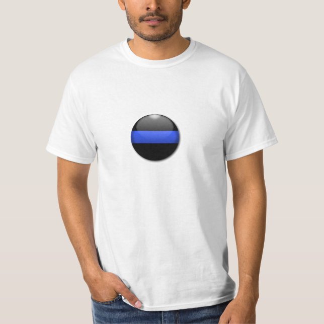 T-shirt Ligne bleue mince (Devant)