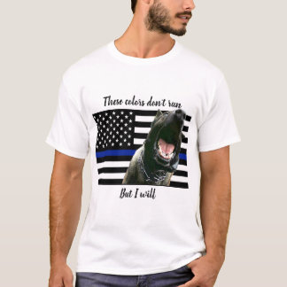 T-shirt Ligne bleue mince - Humour K9
