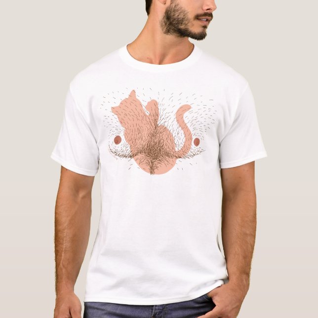 T-shirt Ligne bronzage Chaton-Formée lumière de teint de (Devant)