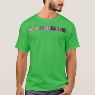T-shirt Ligne Citrouille de bandes colorées
