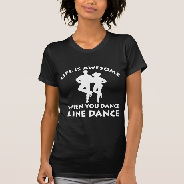 T-shirt ligne conception de danse (Devant)