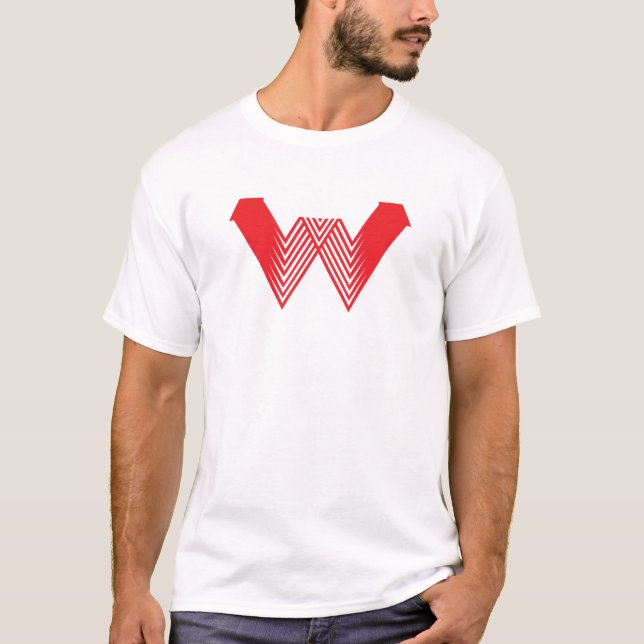T-shirt ligne créative Red Arrow lettre W (Devant)