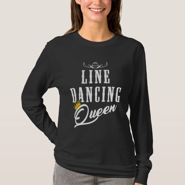 T-shirt Ligne Dancing Queen Cowgirl Line Dance (Devant)