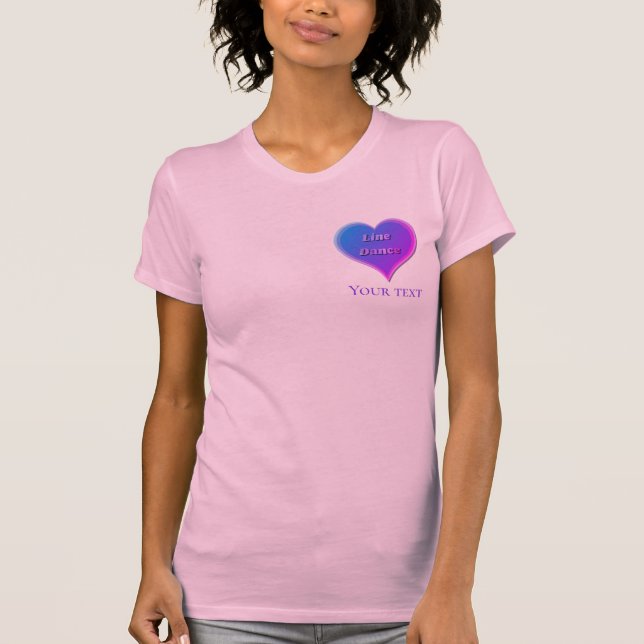 T-shirt Ligne danse amour coeur (Devant)