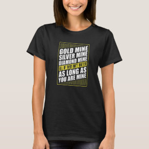 T-shirt Ligne de collecte de mines d'or Prospector Gol