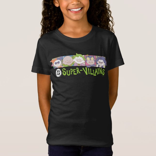T-Shirt Ligne de dessins animés de Super-Vilains DC (Devant)