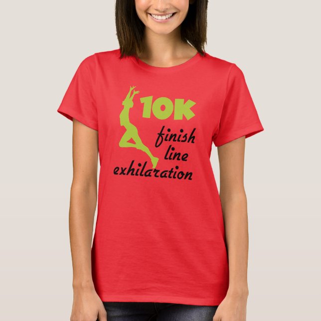 T-shirt Ligne de finition verte 10 000 (Devant)