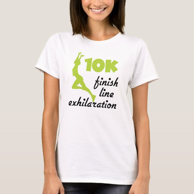 T-shirt Ligne de finition verte 10 000 (Devant)