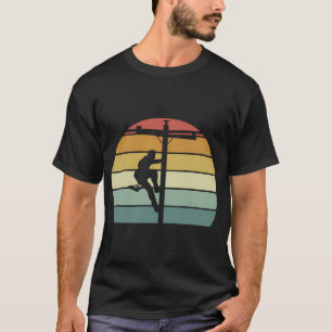 T-shirt Ligne de ligne de l'utilitaire de travail Poteau l