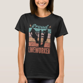 T-shirt Ligne de Lineworker Linework Lineman Lineworkers