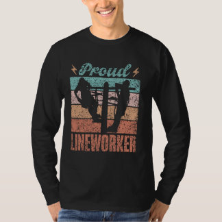 T-shirt Ligne de Lineworker Linework Lineman Lineworkers