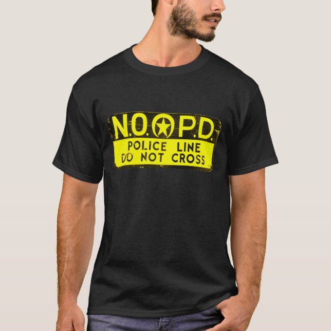 T-shirt Ligne de police de la Nouvelle-Orléans NOPD signe (Devant)