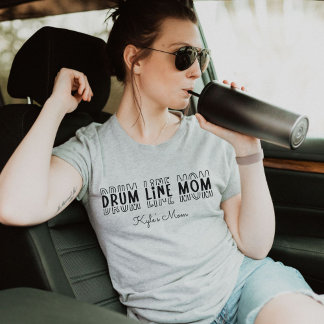 T-shirt Ligne de tambour Marching Bande Maman Personnalisa