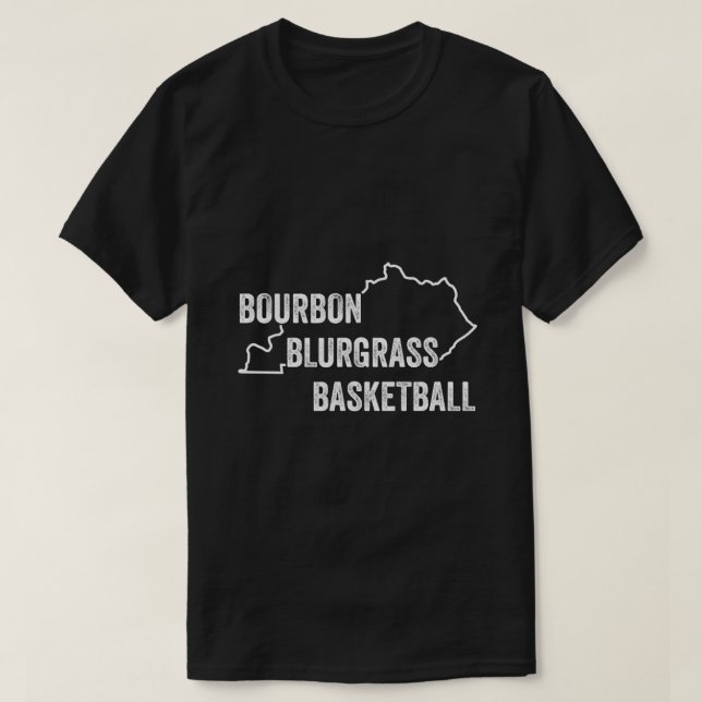 T-shirt Ligne D'État De Basketball Bluegrass Bourbon Kentu (Design devant)
