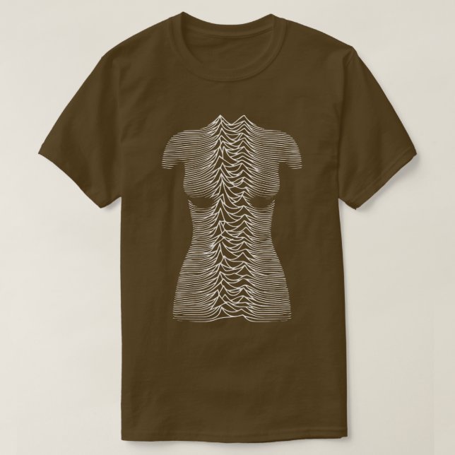 T-shirt ligne d'onde du corps (Design devant)