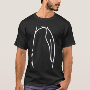 T-shirt Ligne Élégante Dessin Simple Oeuvre d'Art Manchot