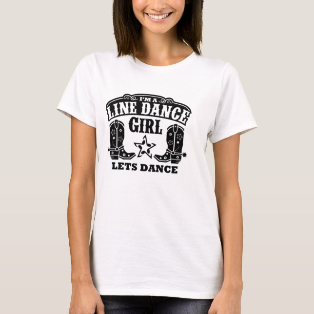 T-shirt Ligne fille de danse (Devant)