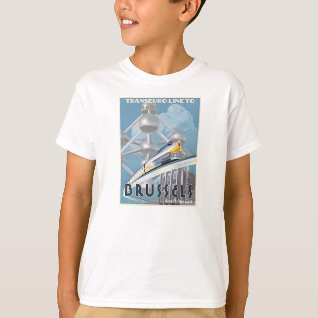 T-shirt Ligne futuriste de Transport-Euro (Devant)