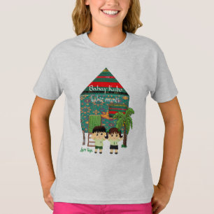 T-shirt Ligne Hugot "Laro tayo", Bahay Kubo, Philippines